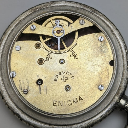 瑞士製造復古 Enigma 懷錶帶馬雕塑合金錶殼做工良好